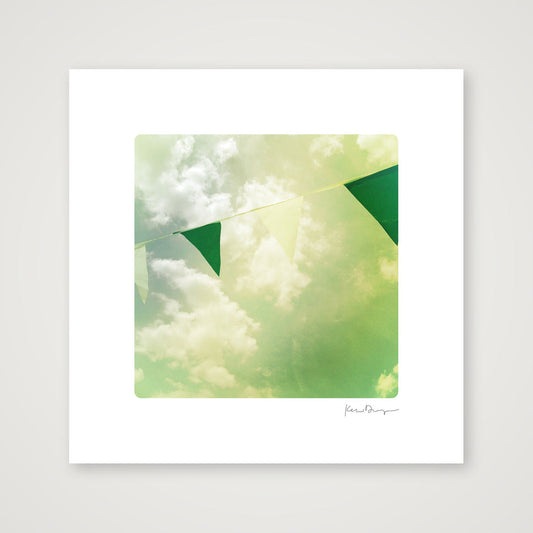 Everyday Joy #2-Swimming Pool Bunting (small) — 30×30cm, 12×12" Print only