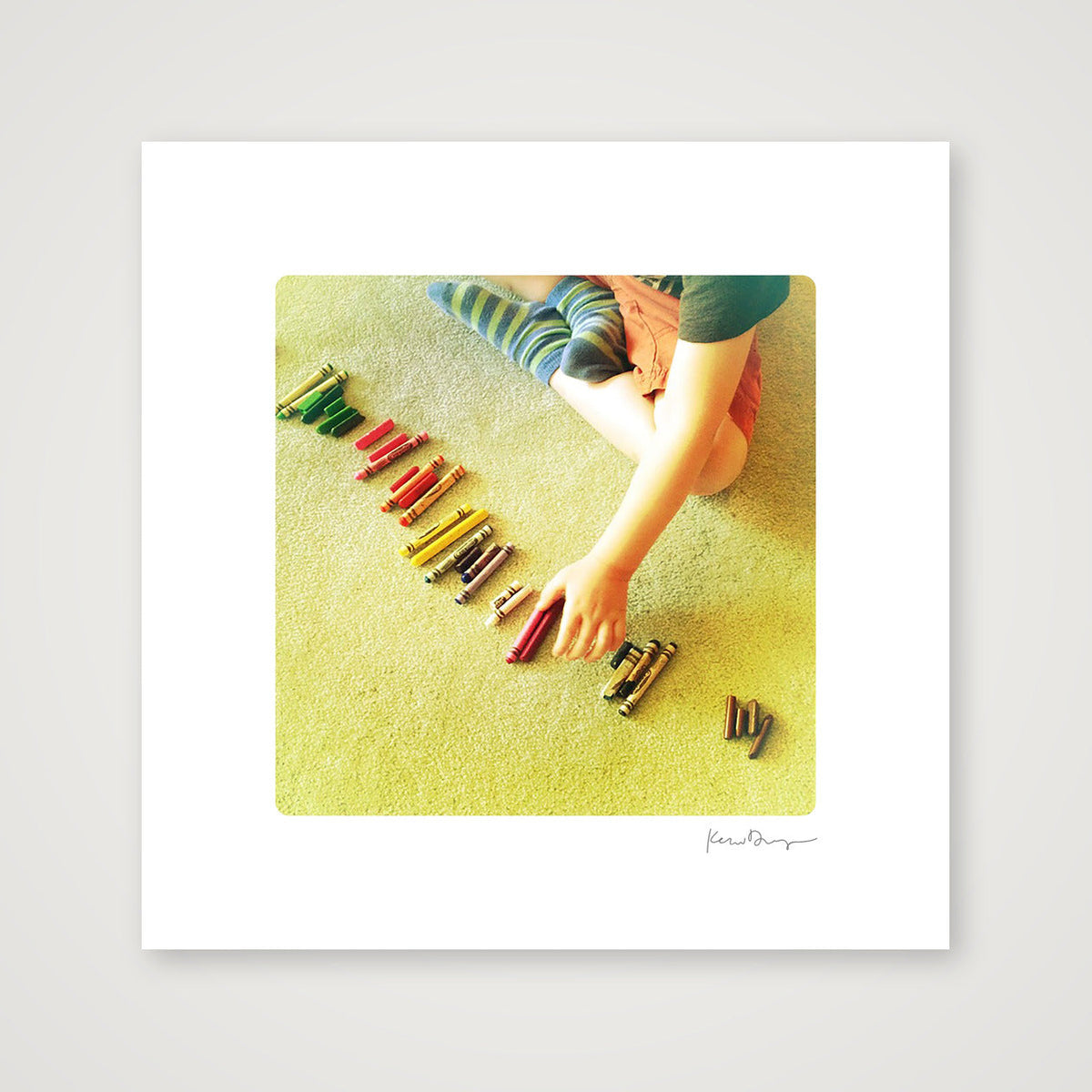 Everyday Joy #1- Crayons (small) — 30×30cm, 12×12" Print only