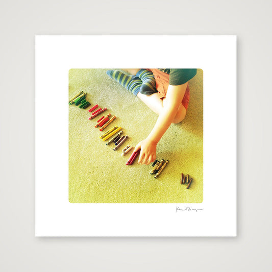 Everyday Joy #1- Crayons (small) — 30×30cm, 12×12" Print only