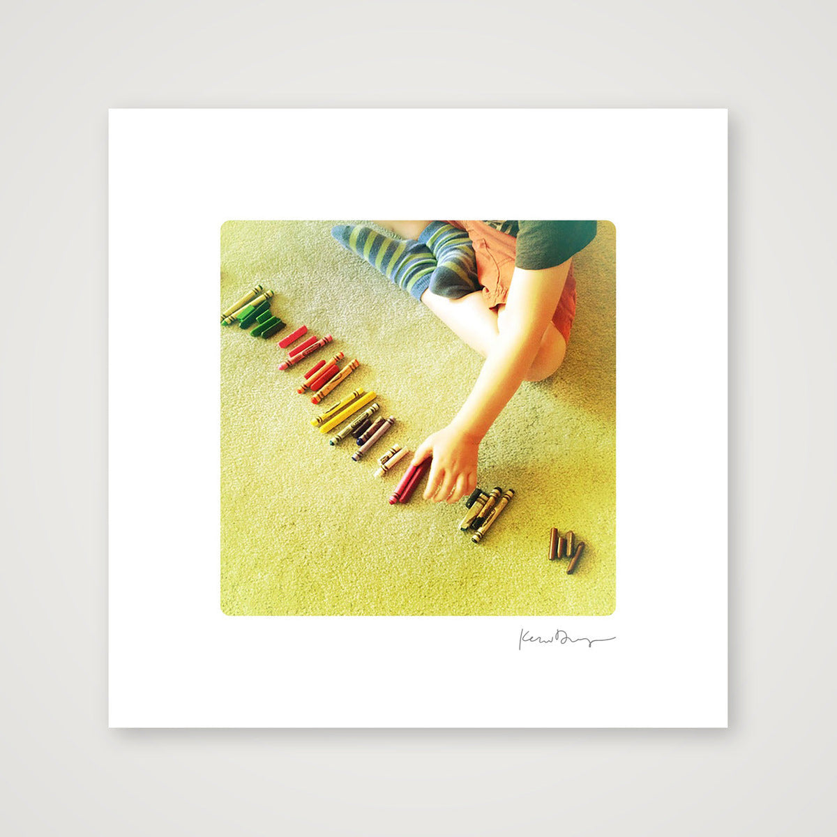 Everyday Joy #1- Crayons (extra-small) — 20×20cm, 8×8" Print only