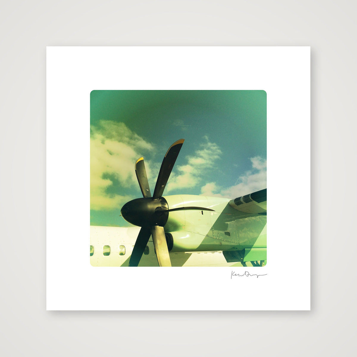 Everyday Joy #8- Prop Plane (small) — 30×30cm, 12×12" Print only